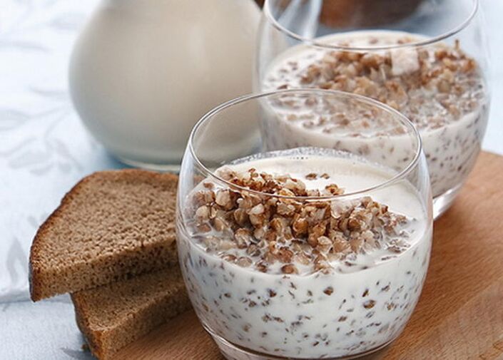Trigo mouro con kefir
